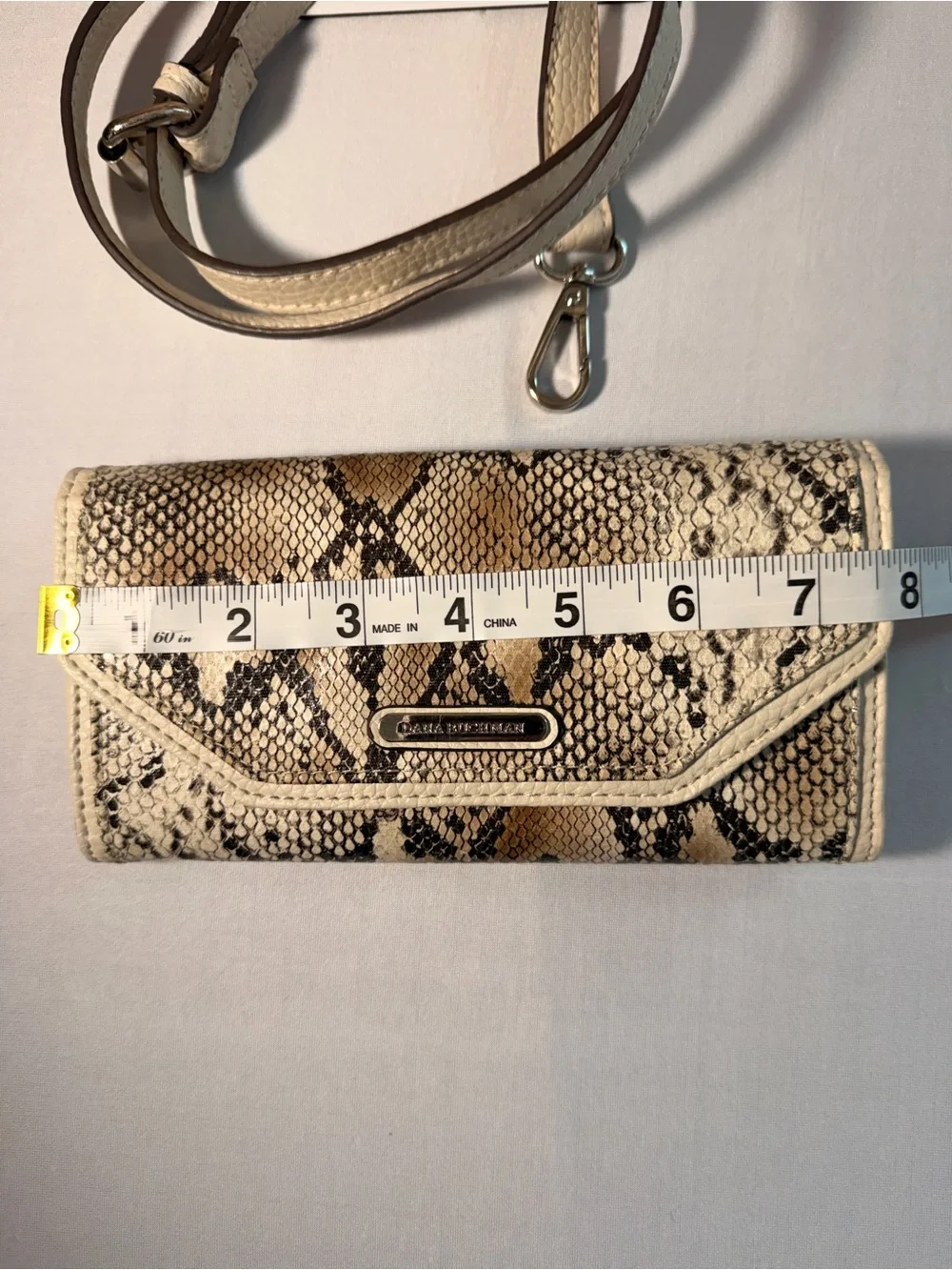 Dana Buchman Snakeskin Print Satchel Handbag & Matching Wallet Set
